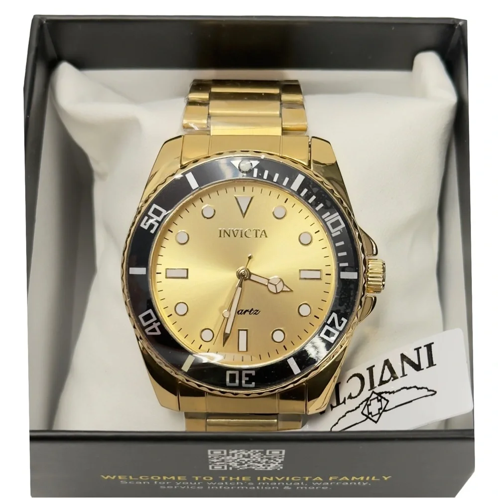 New Invicta Pro Diver Men's Watch - 42mm, Gold (69396)